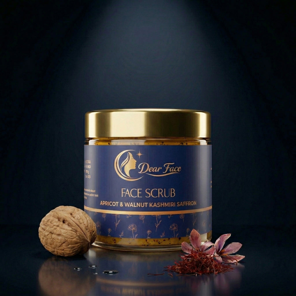Apricot Walnut Kashmiri Saffron Facial Scrub