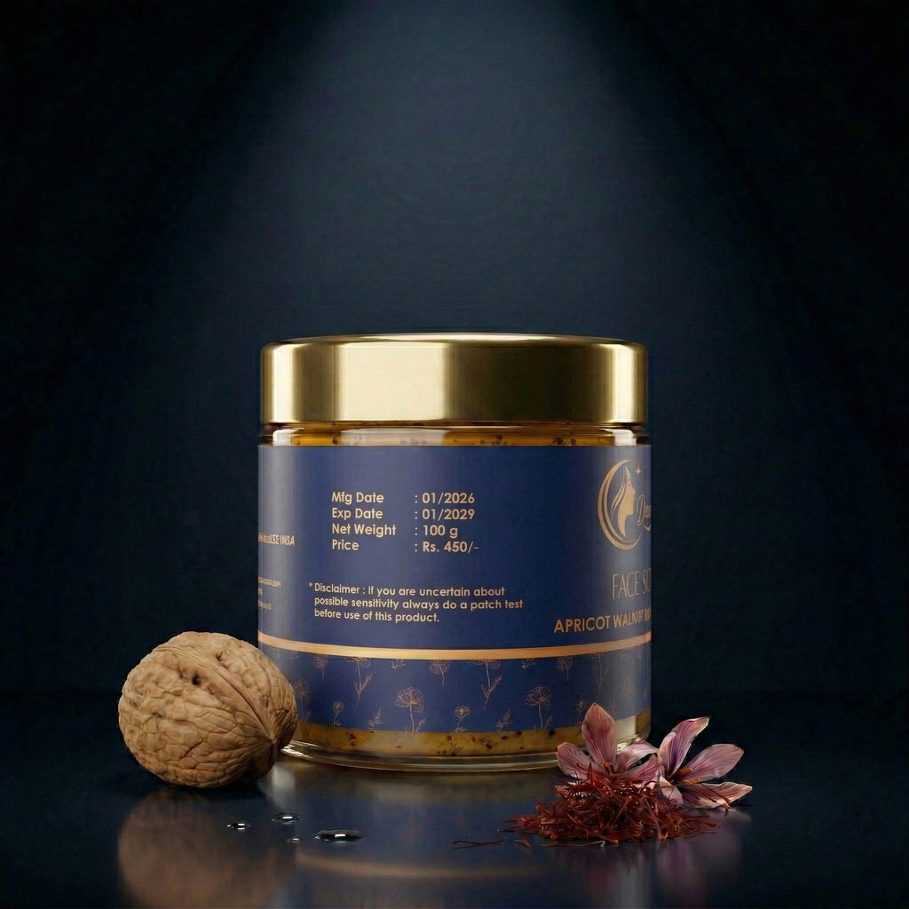 Apricot Walnut Kashmiri Saffron Facial Scrub