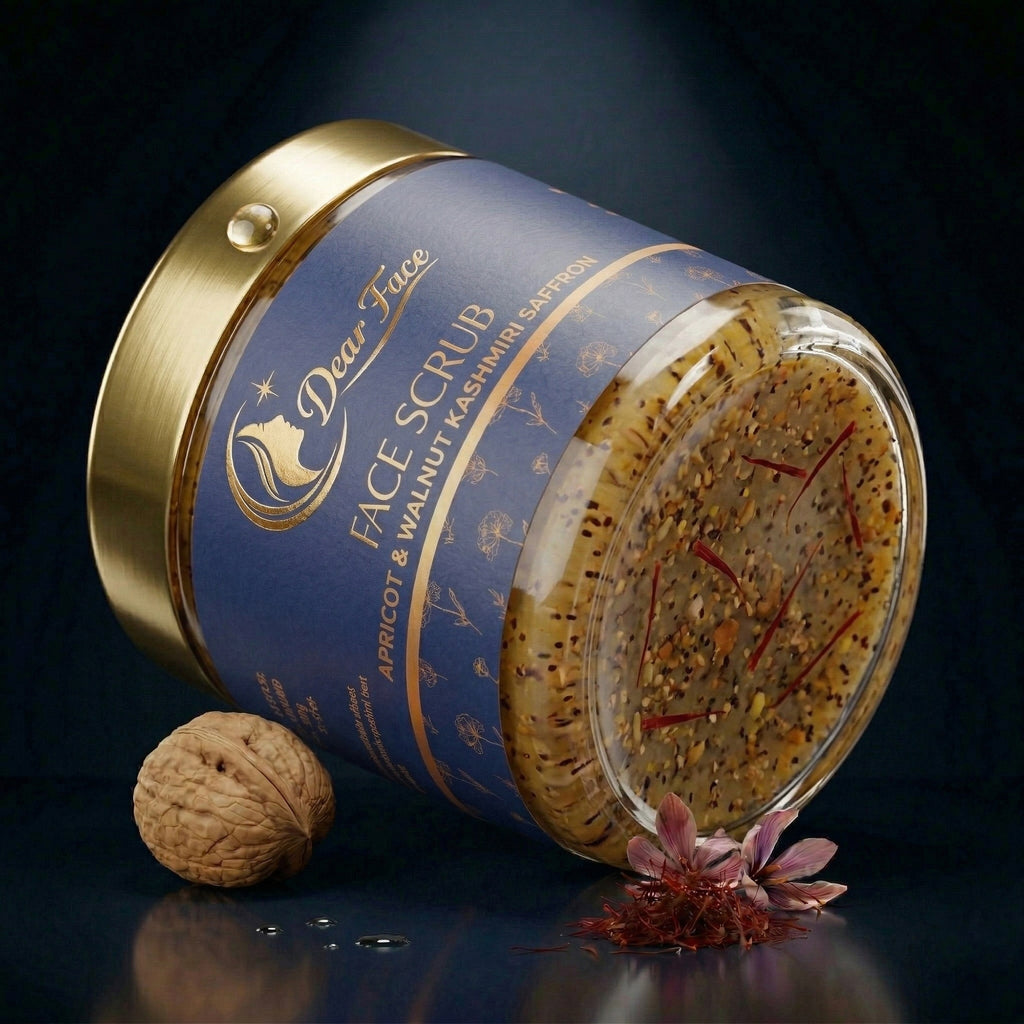 Apricot Walnut Kashmiri Saffron Facial Scrub